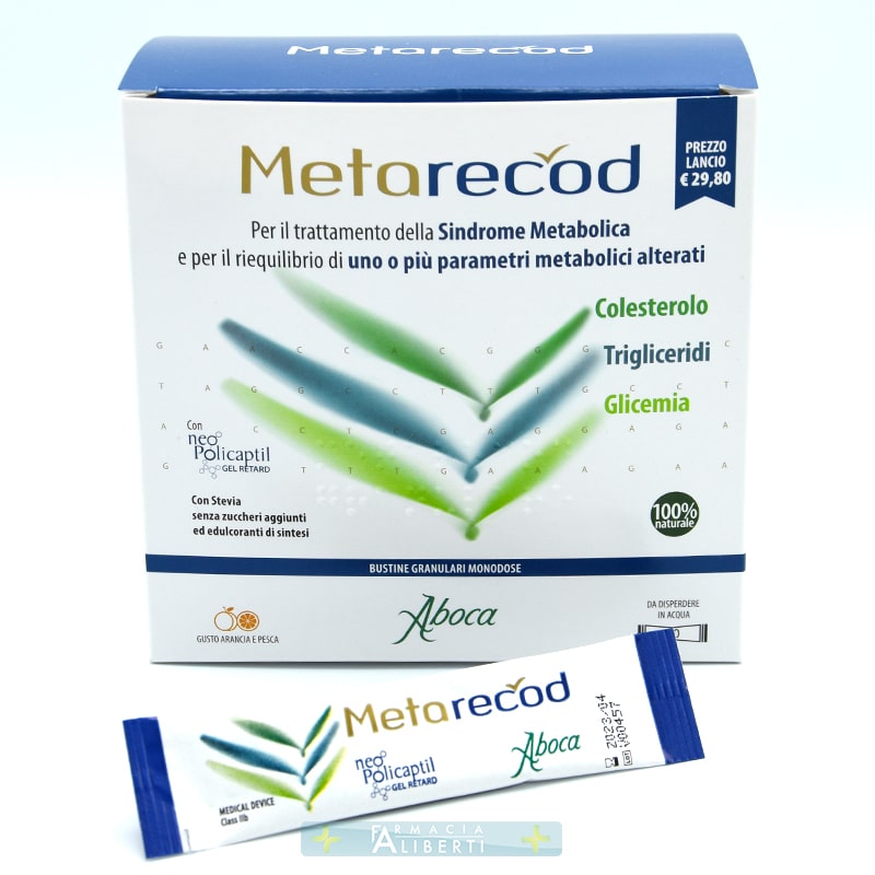 Metarecod 40 bustine Aboca sindrome metabolica colesterolo triglicerid –