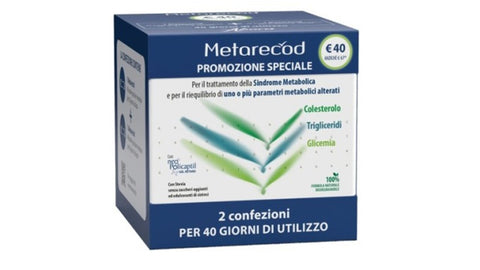 Metarecod 2 CONFEZIONI da 40 bustine Aboca sindrome metabolica colesterolo trigliceridi glicemia