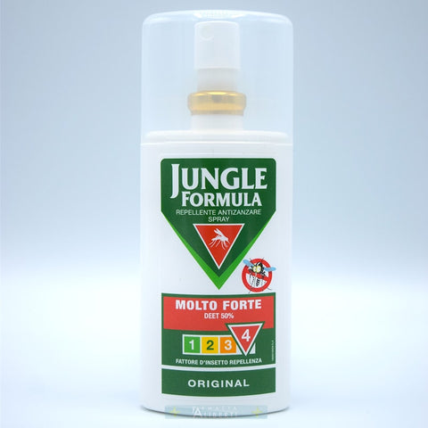 repellente zanzare jungle formula molto forte DEET 50% zanzara malaria, tigre e febbre gialla